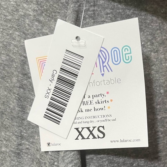 LulaRoe XXS Grey Carly Swing Dress NWT - Picture 4 of 5